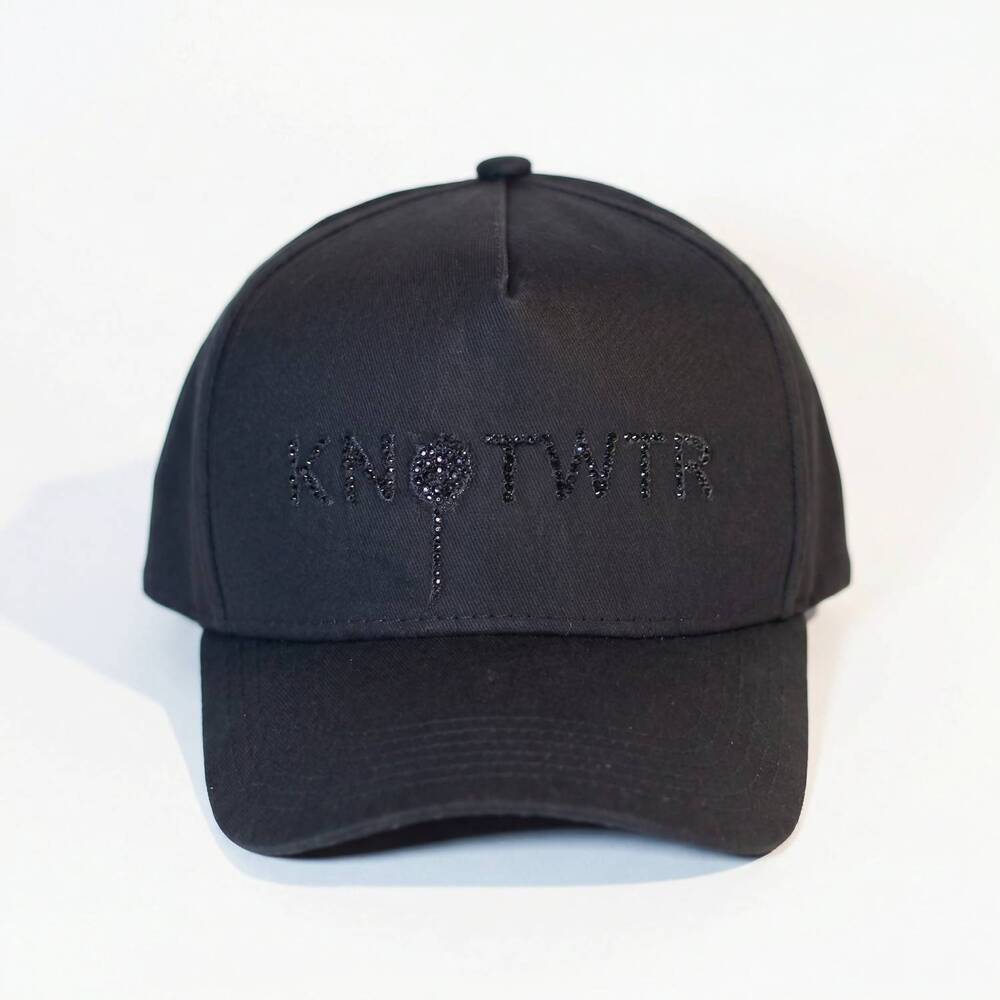 NEW KNOTWTR women's pearl snapback hat in black